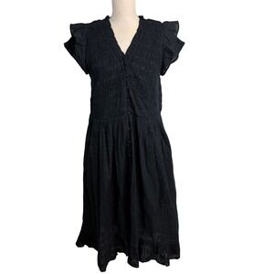 anita dongre black dress Plot Twist Fit & Flare Dress Woodland Ink / M